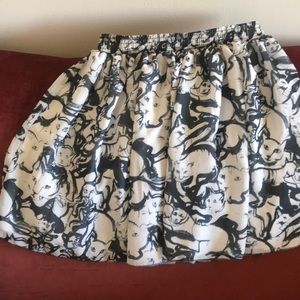 American Apparel Artsy Cat Ink Skirt